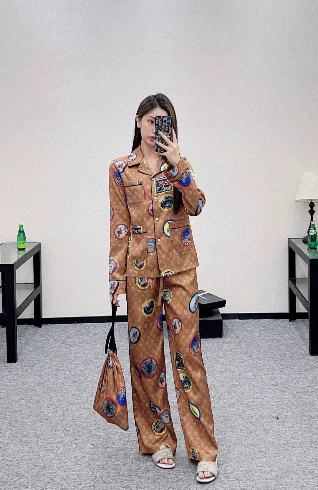 25fw Full printed pajamas