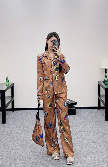 25fw Full printed pajamas