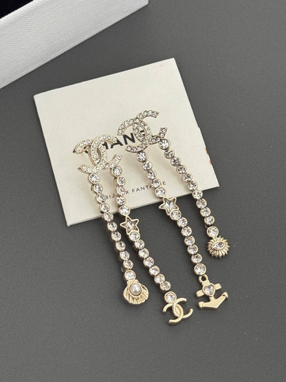 Tassel shell earrings