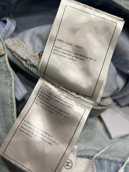 25fw Polka dot printed high waisted jeans