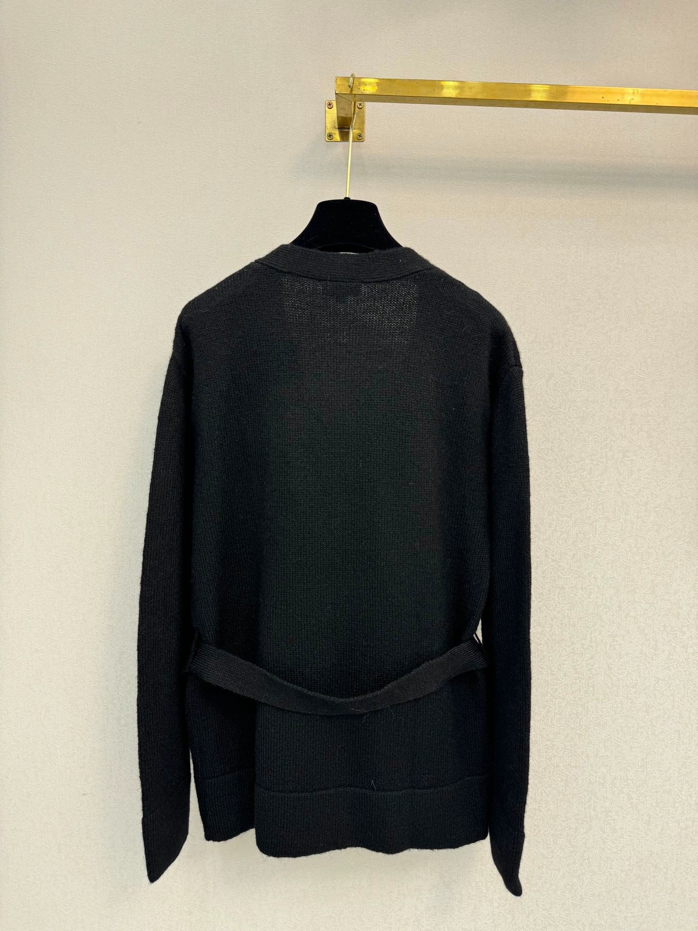 Black knitted cardigan