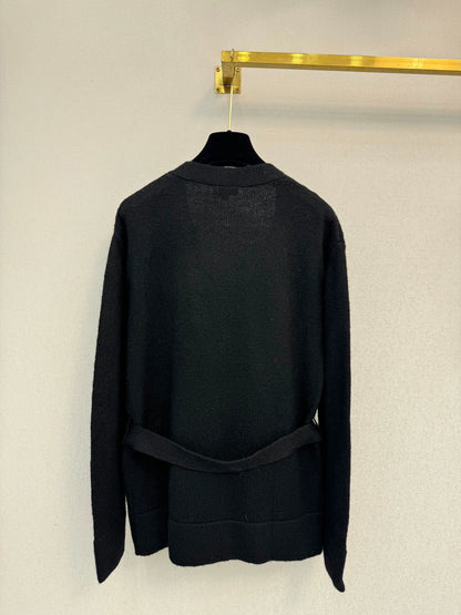 Black knitted cardigan