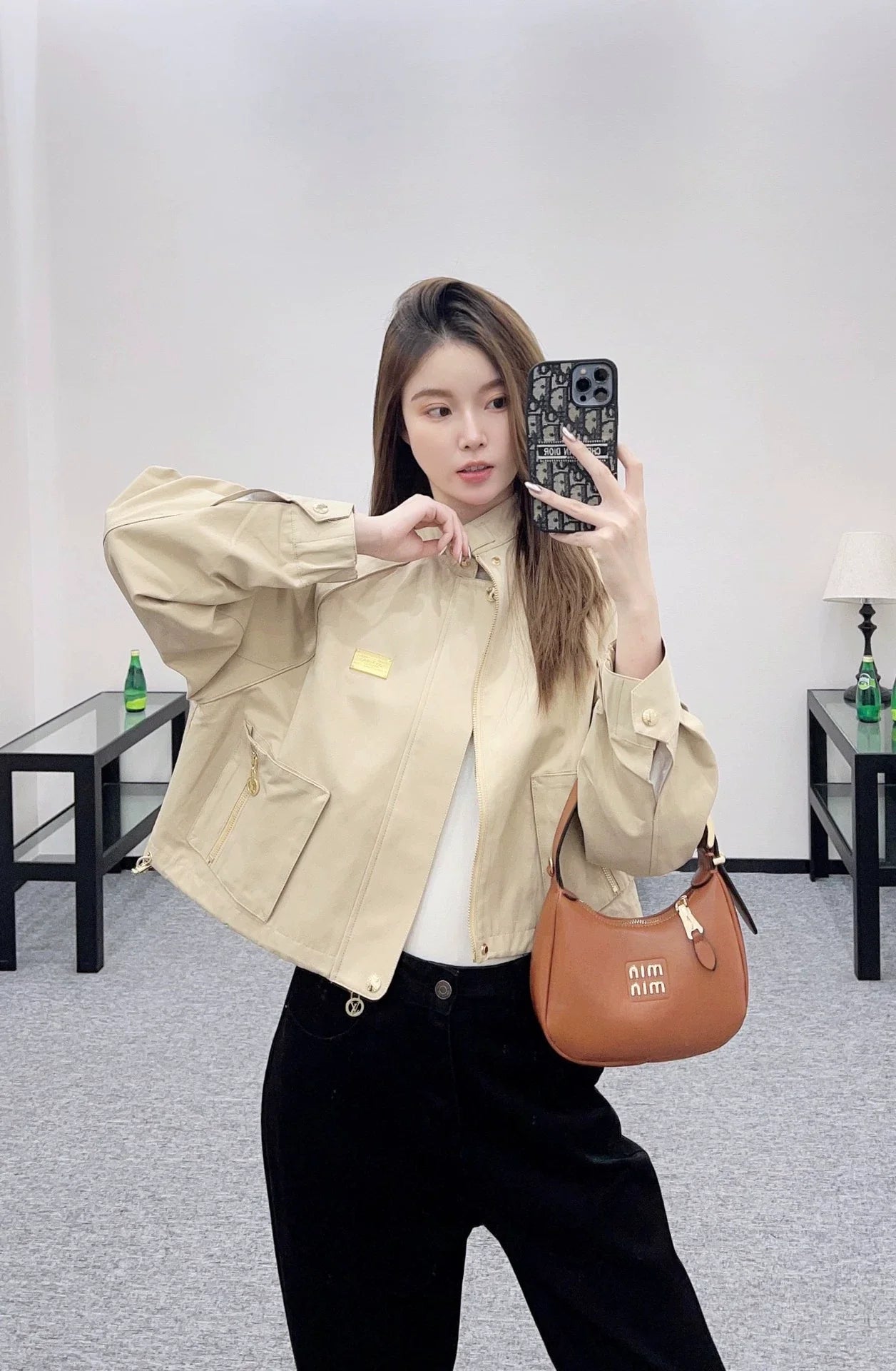 25fw stand collar zip-up jacket