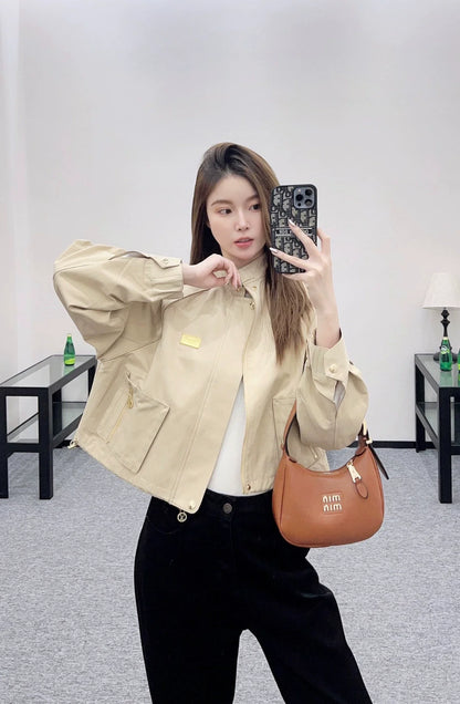 25fw stand collar zip-up jacket