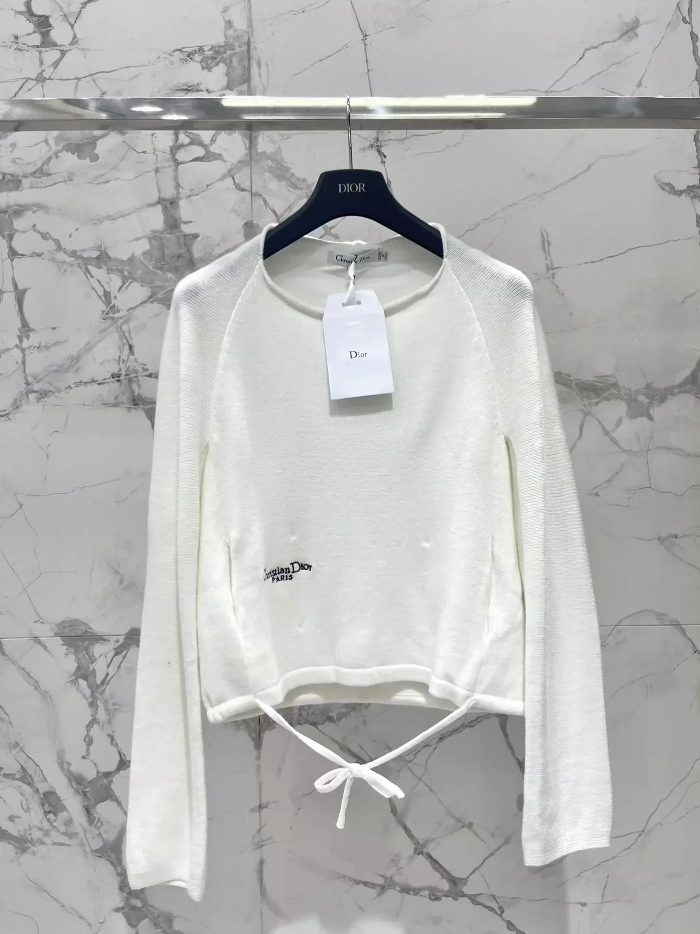 25fw One shoulder knitted long sleeved top