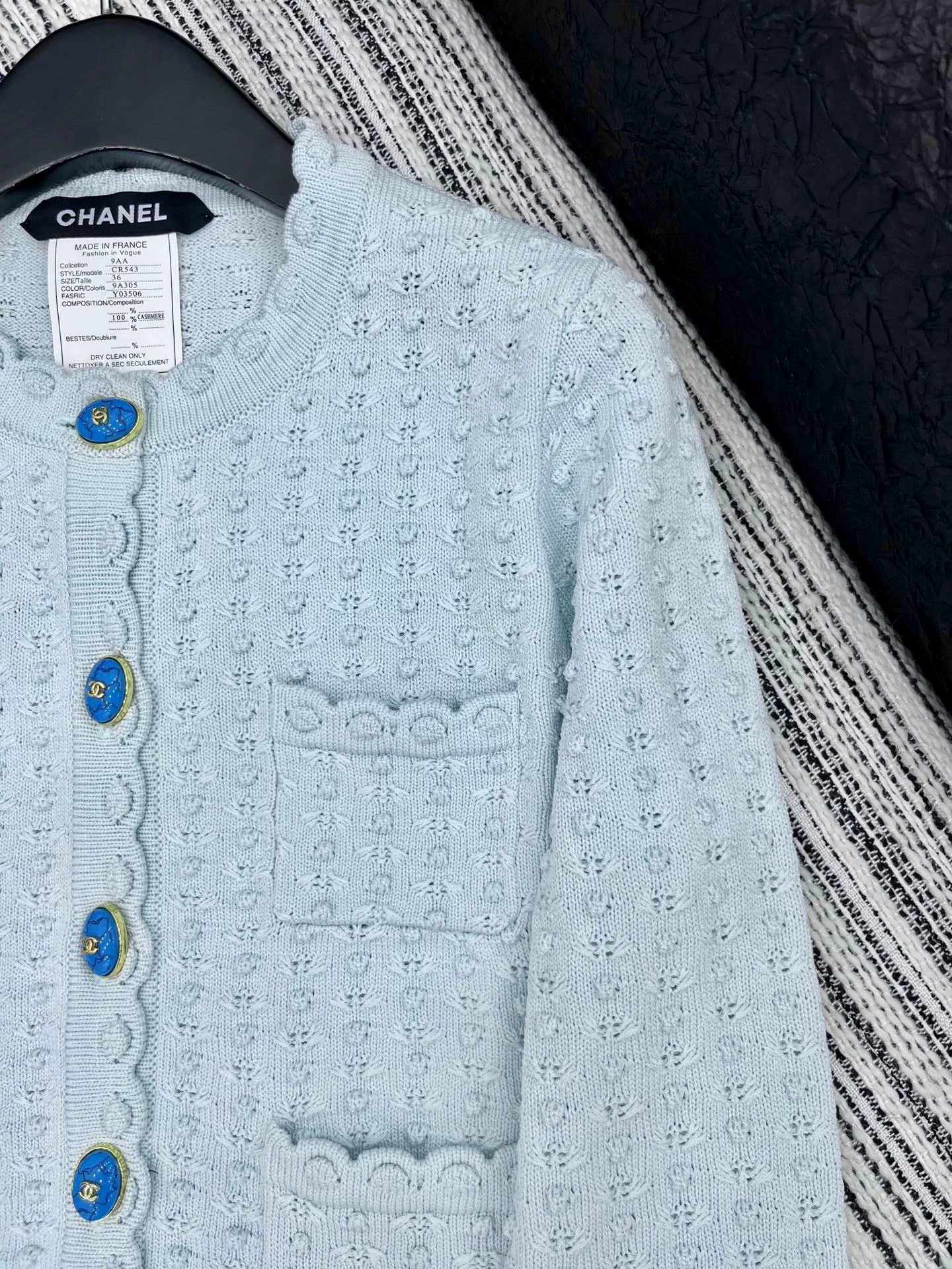 25fw Hook flower round neck jacket