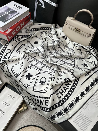 C 25 Black and White Cards Tessellations Scarves