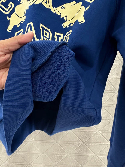 25fw Printed round neck hoodie