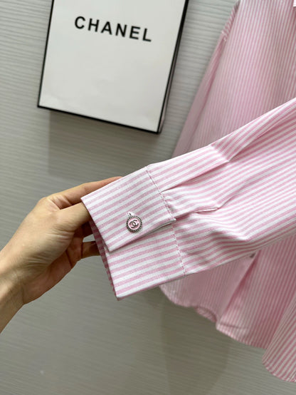 Pink striped vintage style shirt (vintage series)