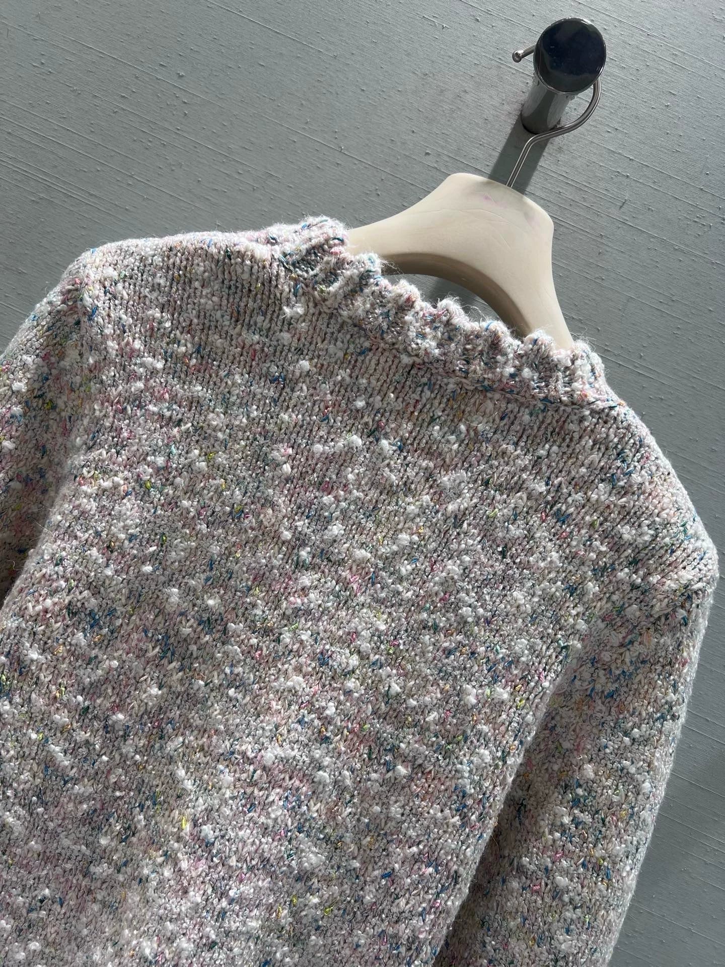 Collared knit wool sweater