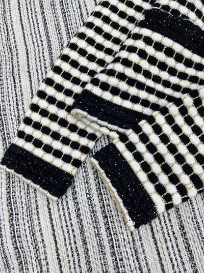 25fw Color blocking V-neck jacket