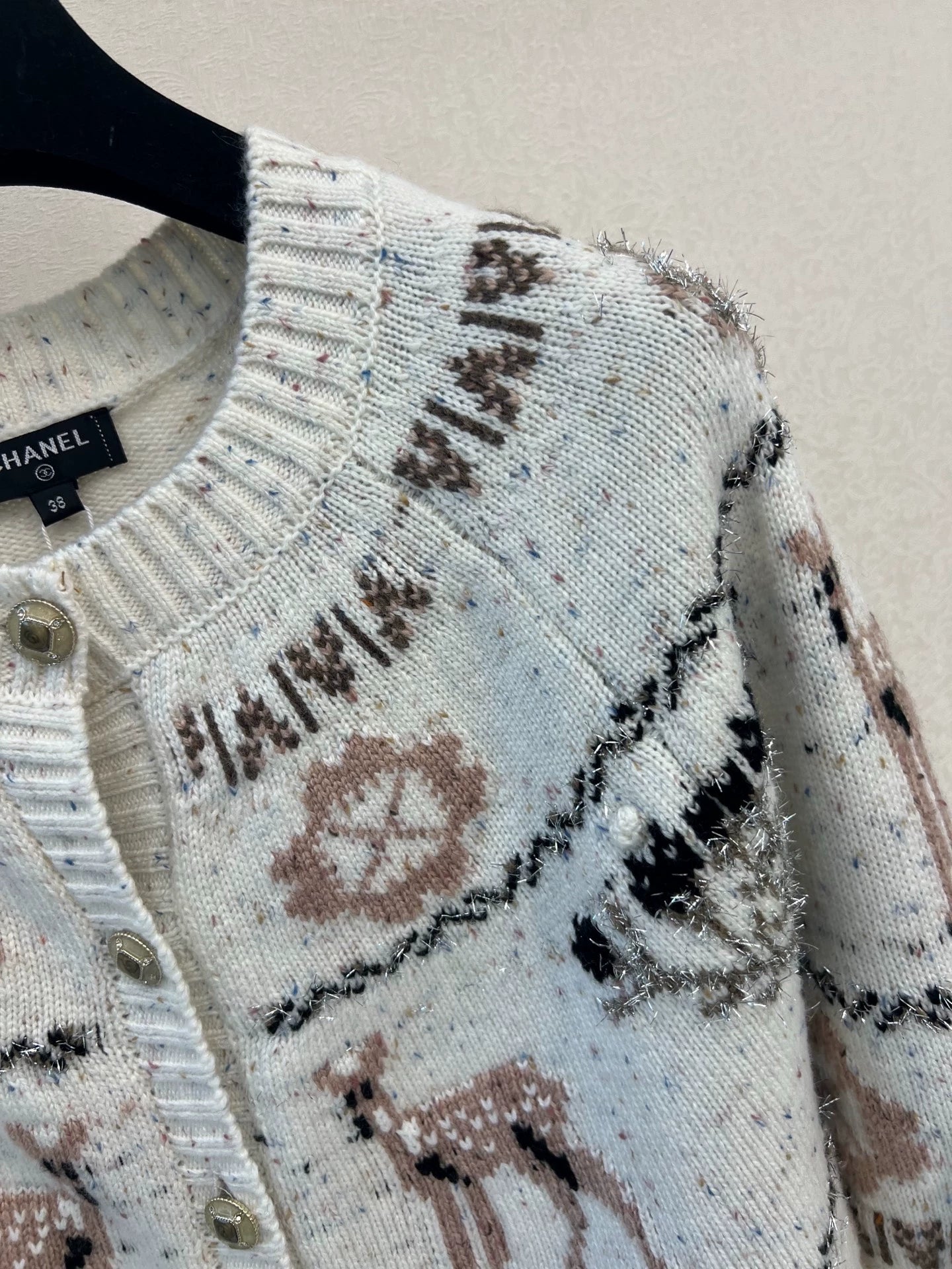 Deer knitted cardigan