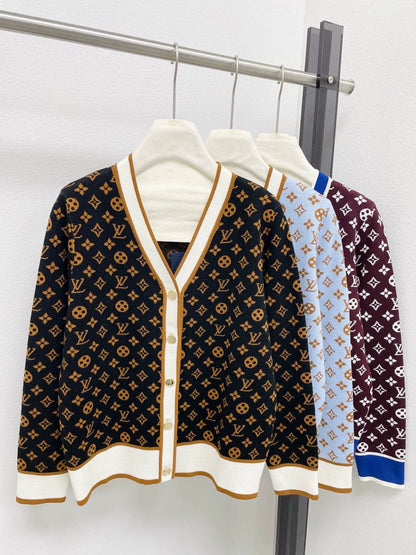 25fw Manlaohua V-neck cardigan