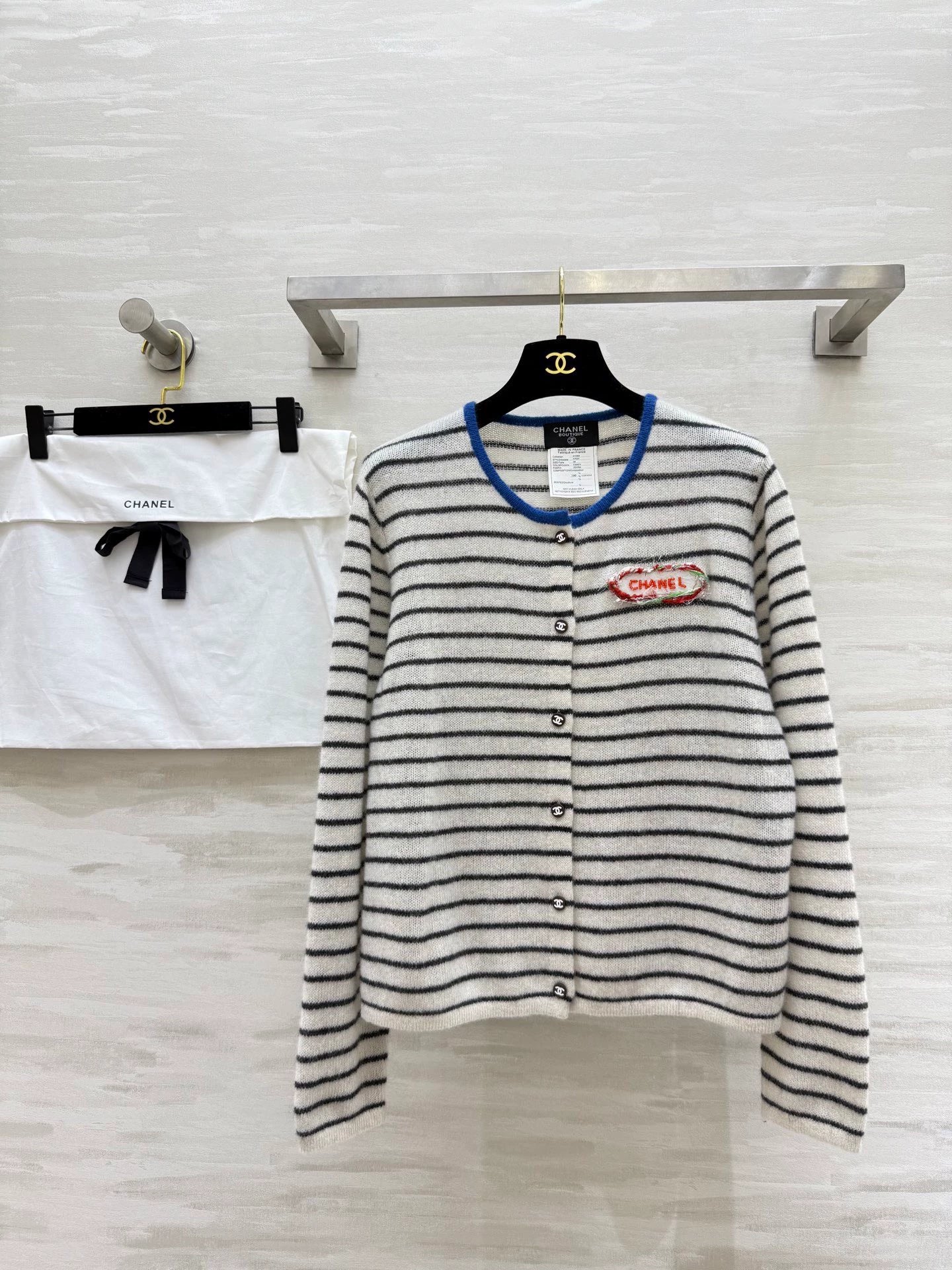 25fw Alpaca striped cardigan jacket（Medieval Series）