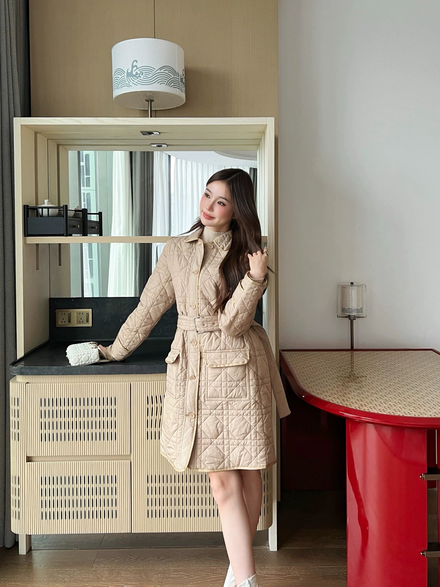 25fw Cotton collar long jacket