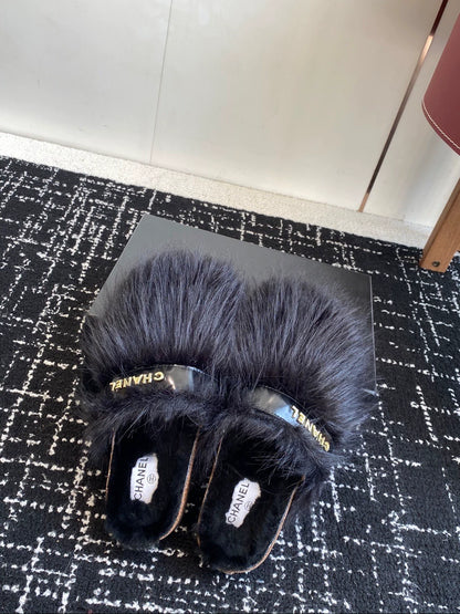 25fw Four Seasons Double C Hairy Slippers