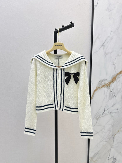 25fw Splicing shawl long sleeved cardigan