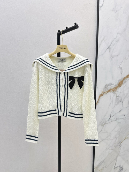25fw Splicing shawl long sleeved cardigan