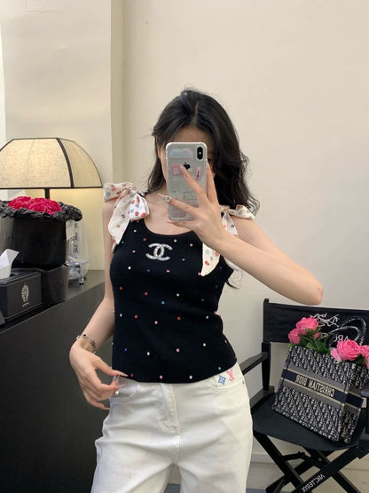 25 Summer New Diamond Scarf Vest