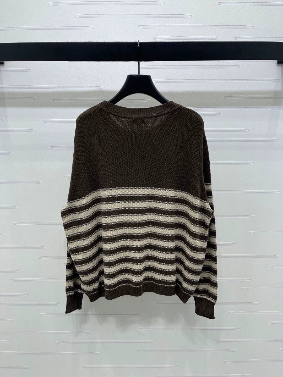 Striped pullover long sleeved sweater