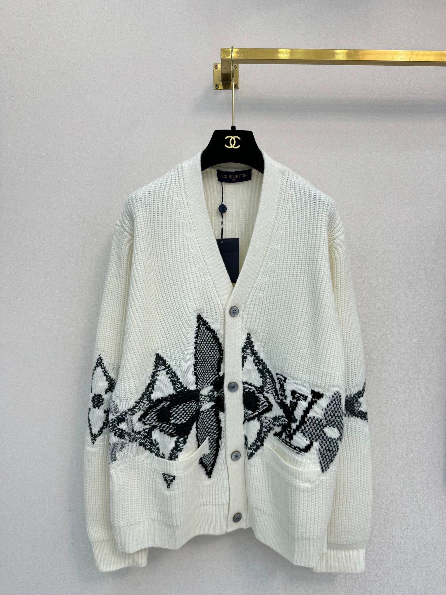 Skiing series knitted cardigan