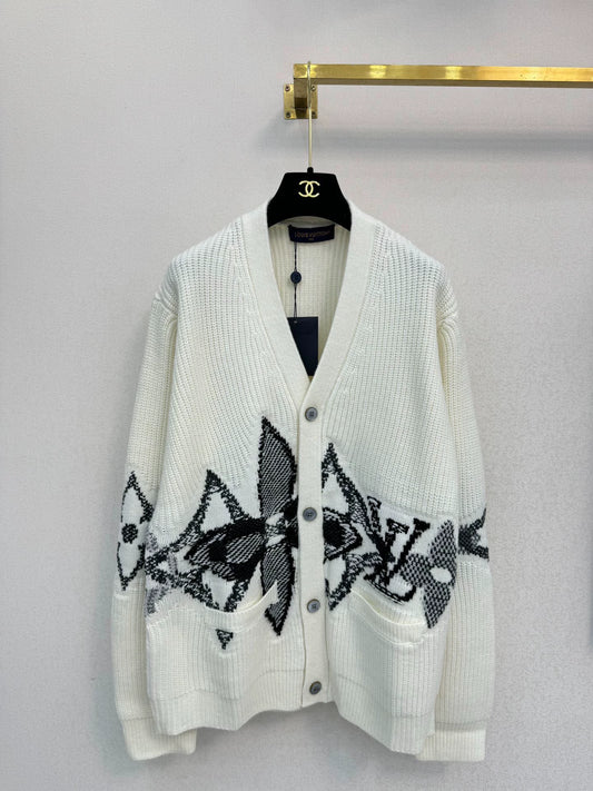 Skiing series knitted cardigan