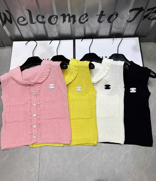 25 Summer New Lapel Pocket Vest