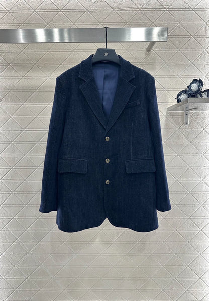 25fw Cowboy jacket pleated skirt set