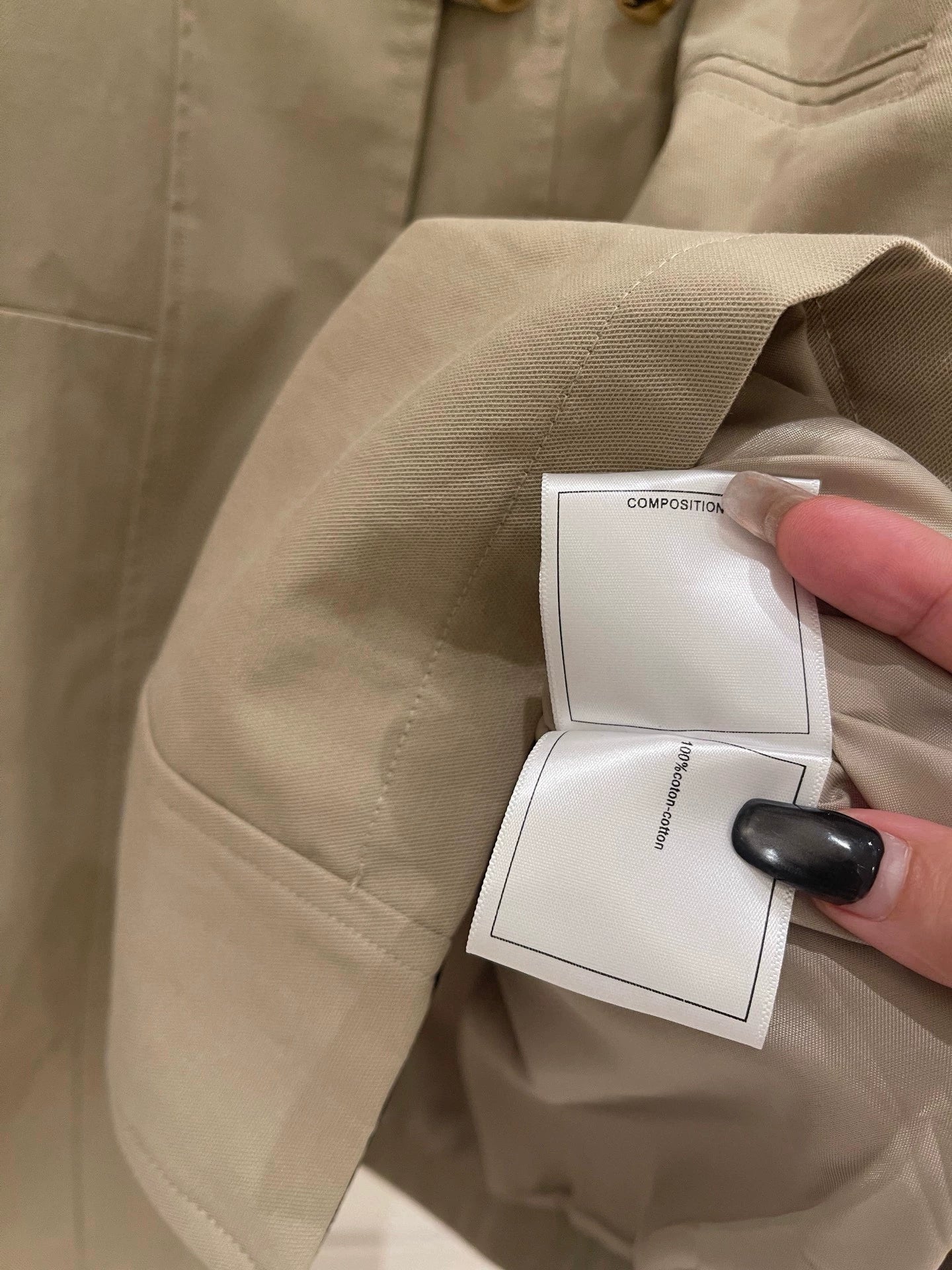 Golden button windbreaker jacket