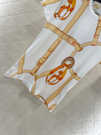 25fw Chain buckle printed T-shirt