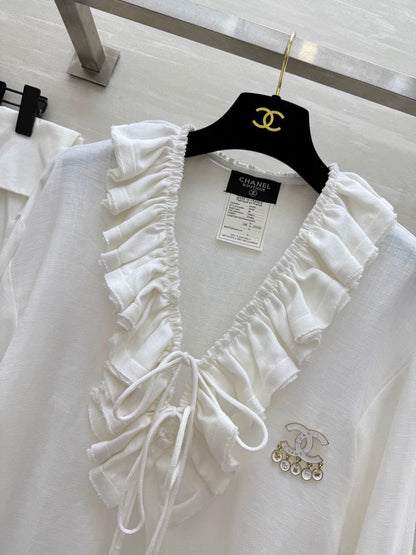 25fw Cotton and linen pleated shirt（Medieval Series）