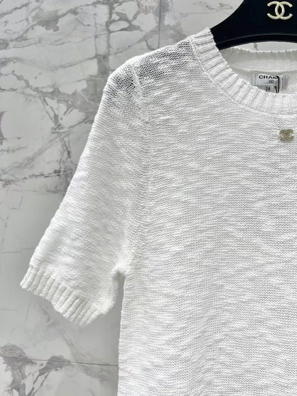 25 new product Embroidered knitted short sleeves