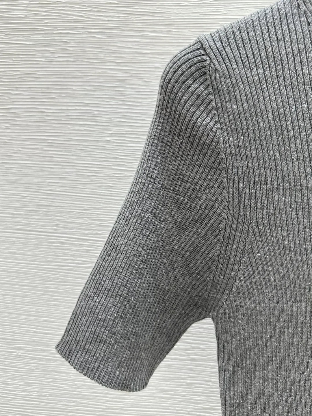 25 Early Spring New Round Neck Colorblock Letter Knitted Short Sleeve