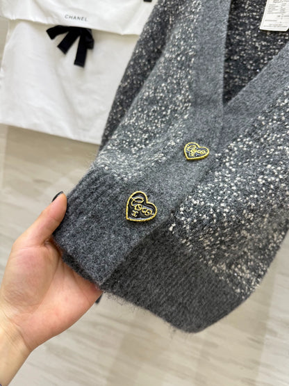 Wool knitted cardigan jacket