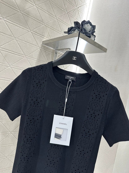 25fw Hollow knit short sleeves