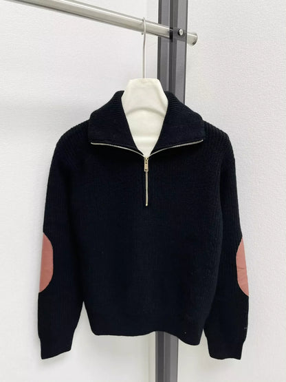 25fw Half zipper knitted sweater