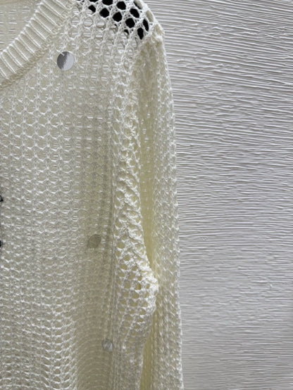 25fw Hollow knit sweater