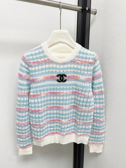 Striped knitted sweater