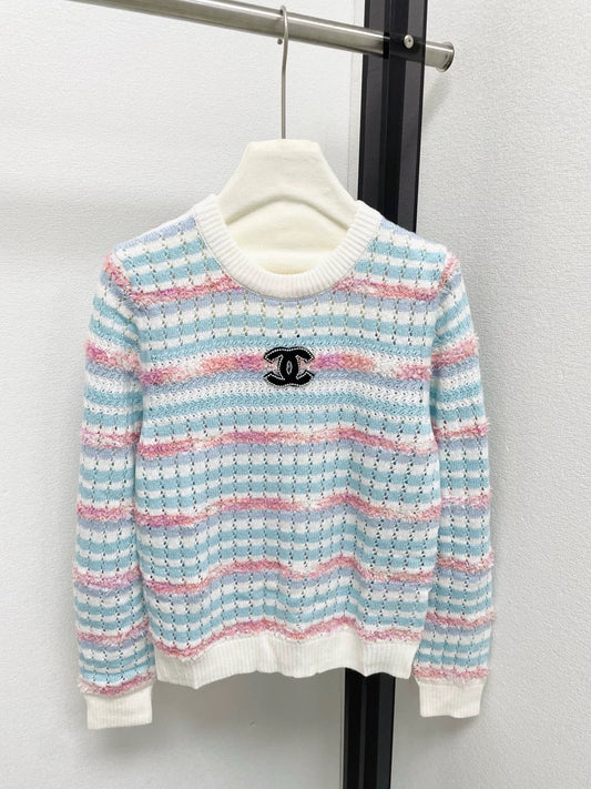 Striped knitted sweater