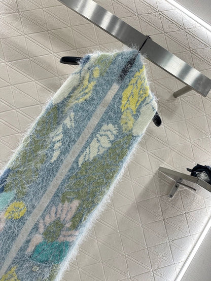 25fw Mohair knitted scarf