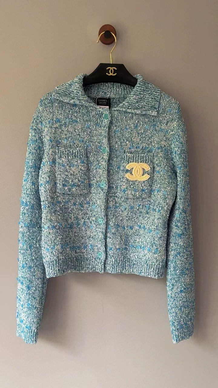 Sequined knitted cardigan