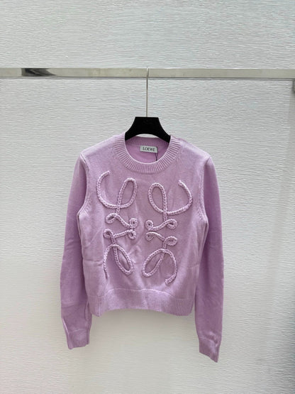 25fw Letter jacquard sweater