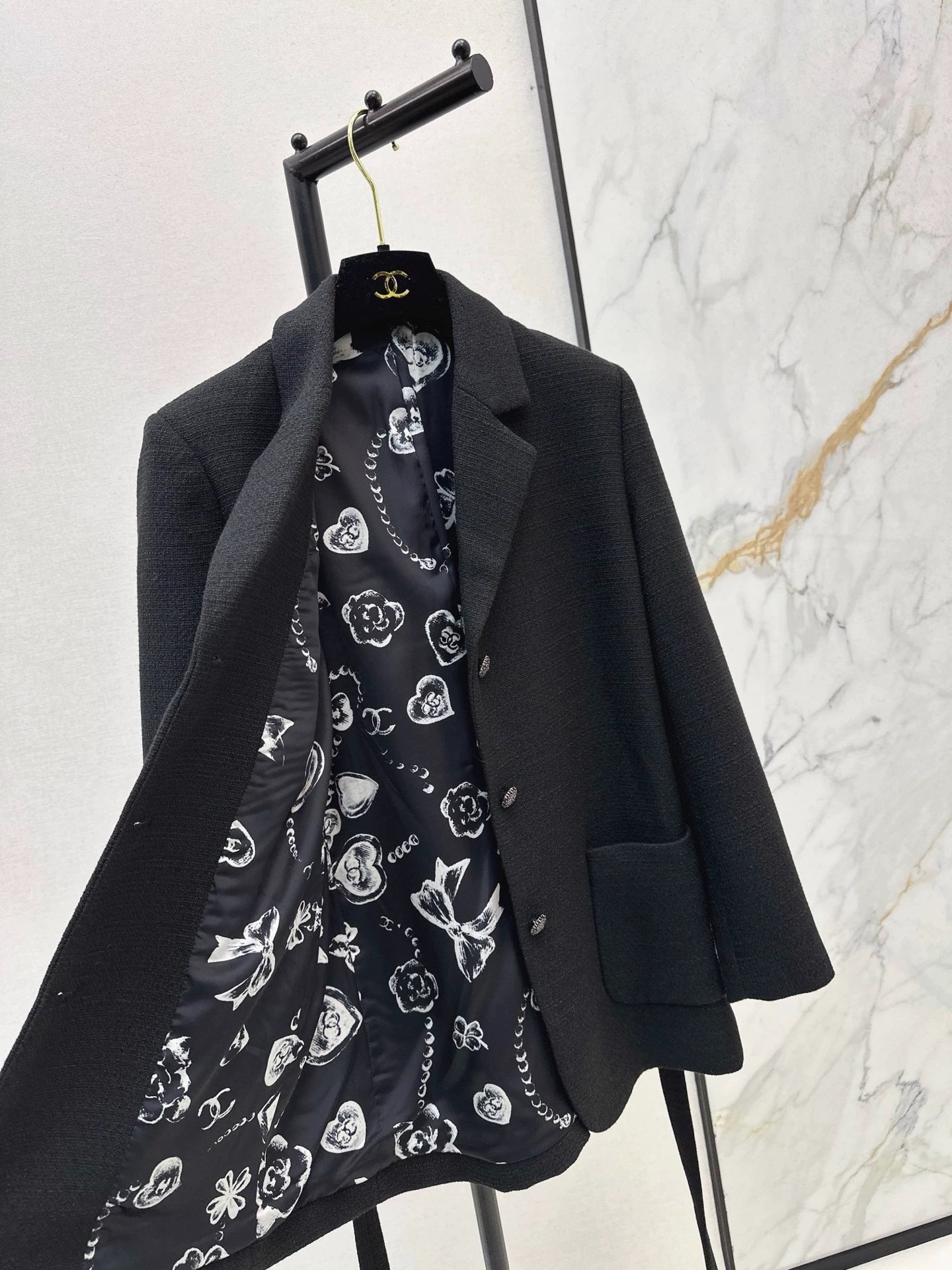 Woven woolen woolen woolen coat