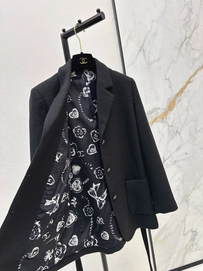 Woven woolen woolen woolen coat