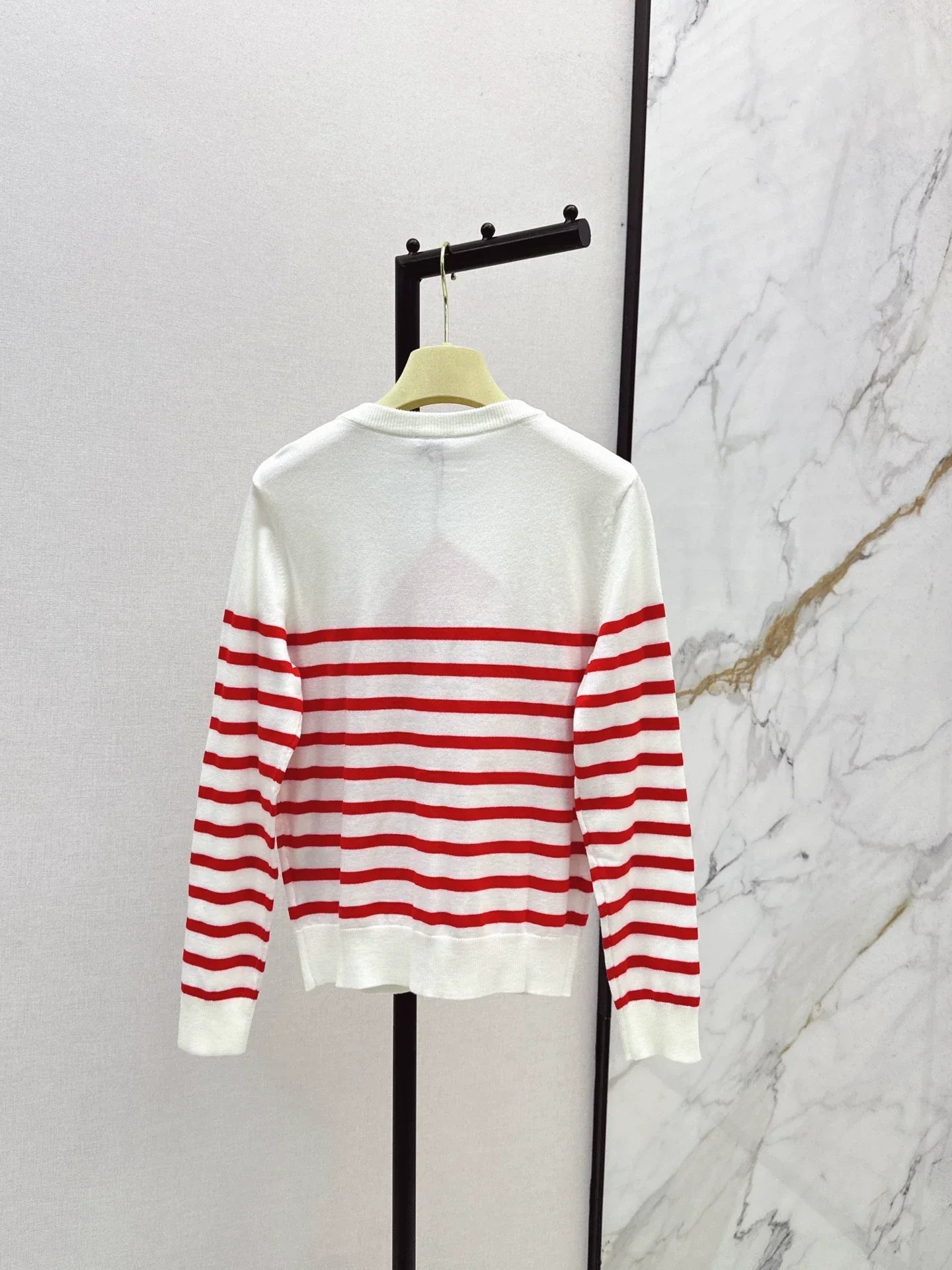 25fw Striped knitted cardigan