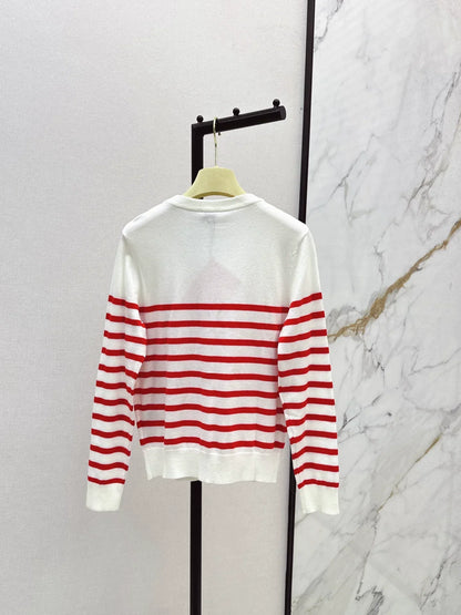 25fw Striped knitted cardigan