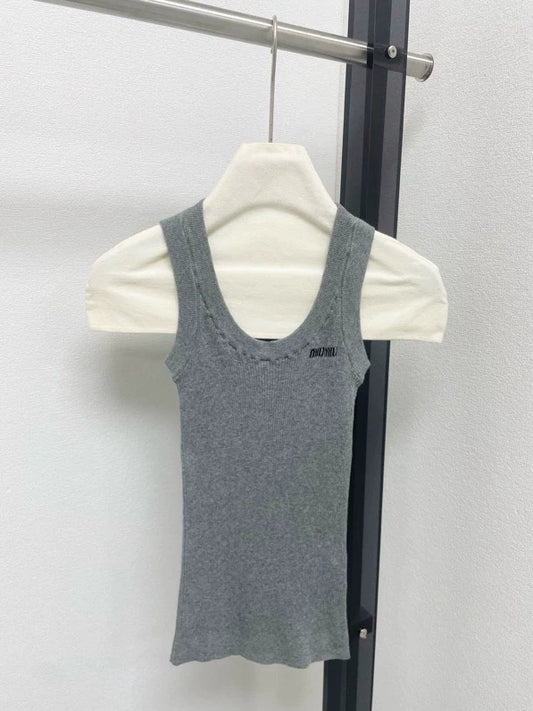 25fw U-shaped knitted vest