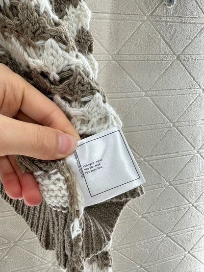 25 Striped Letter Knit Sweater