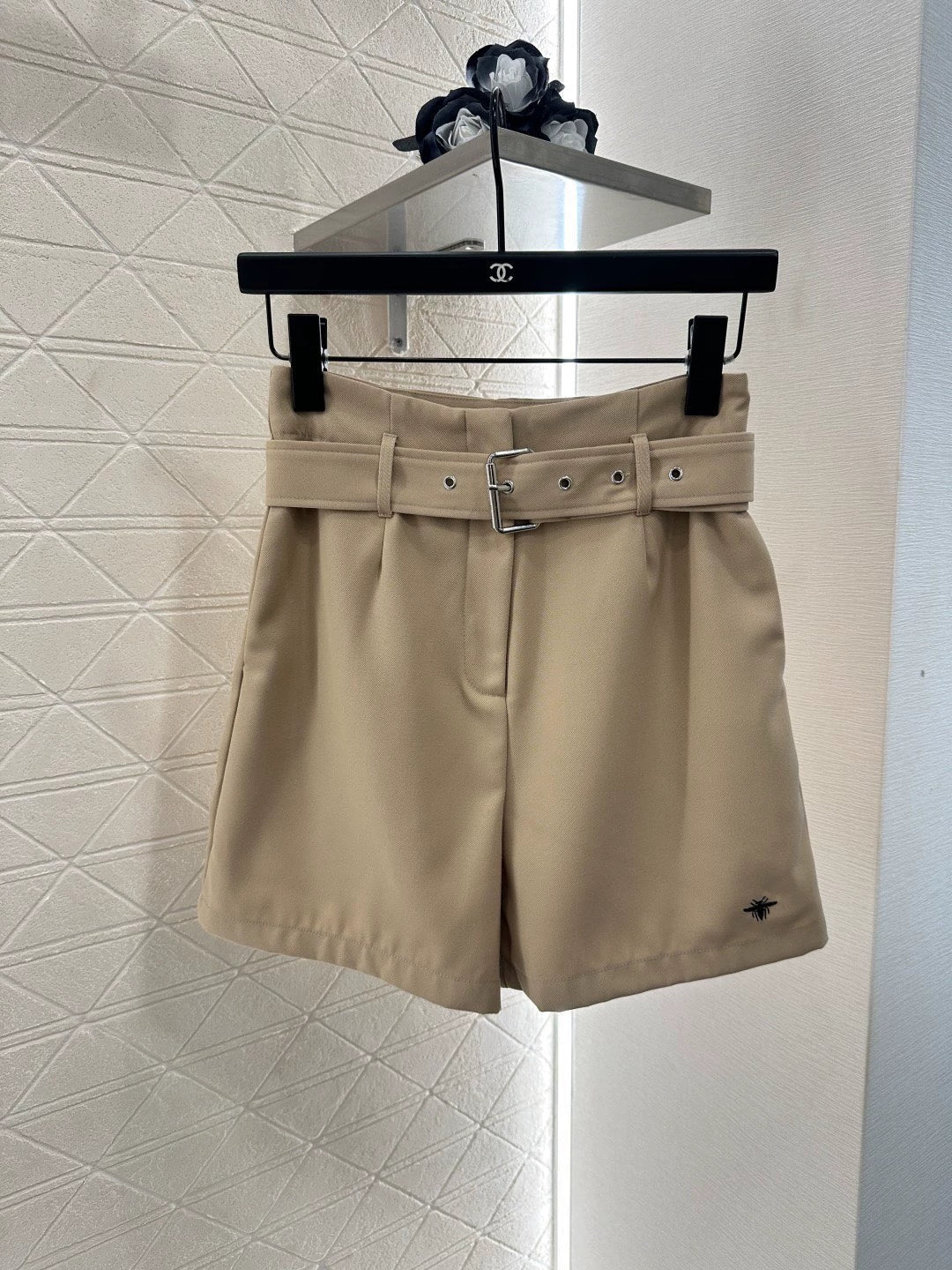 25fw Collar suit belt shorts set