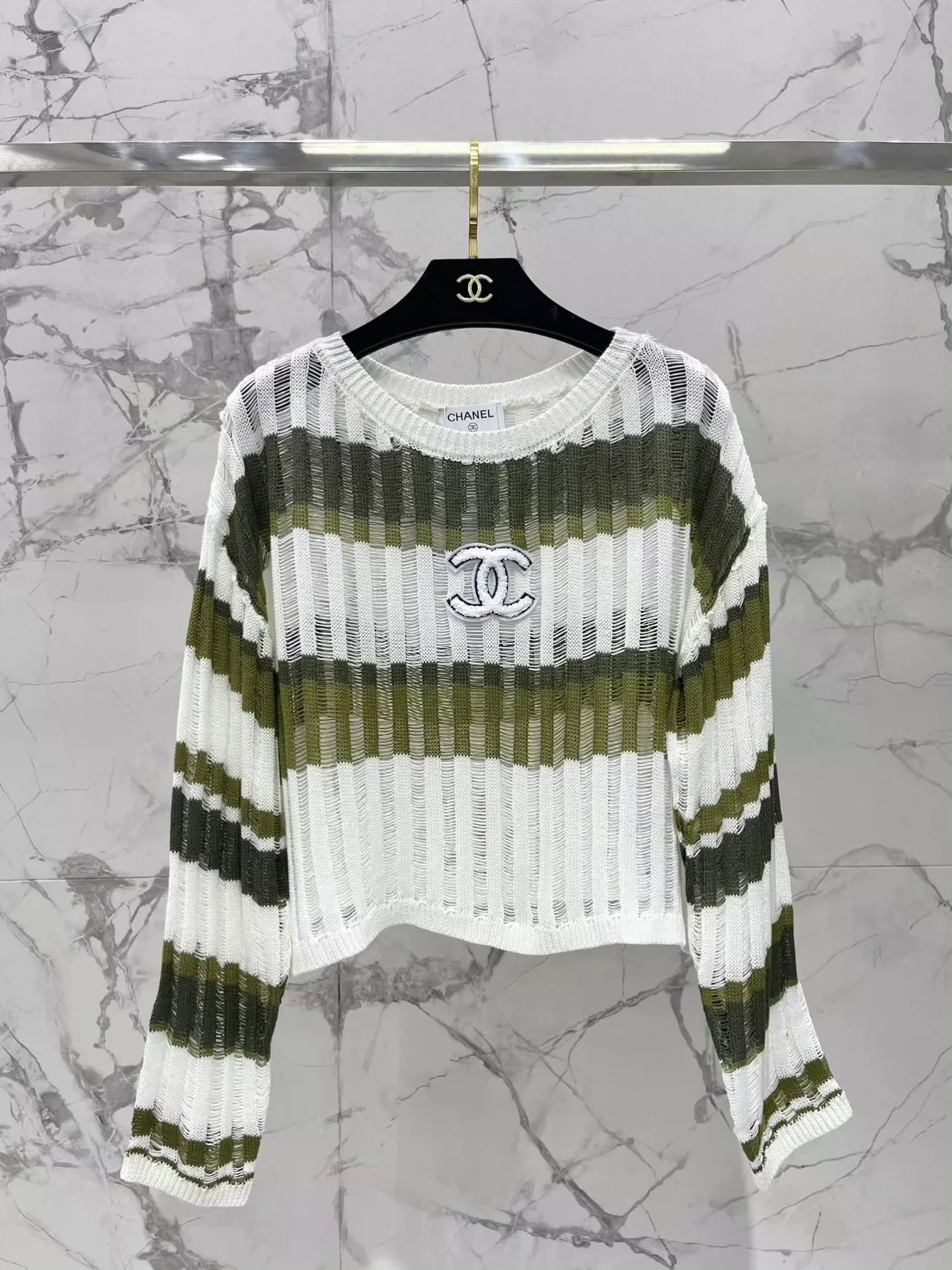 25fw Striped knitted sweater